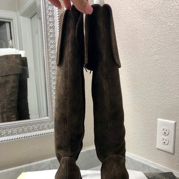 Brown Roam Suede Over the Knee Boots. - Picture 4 of 8